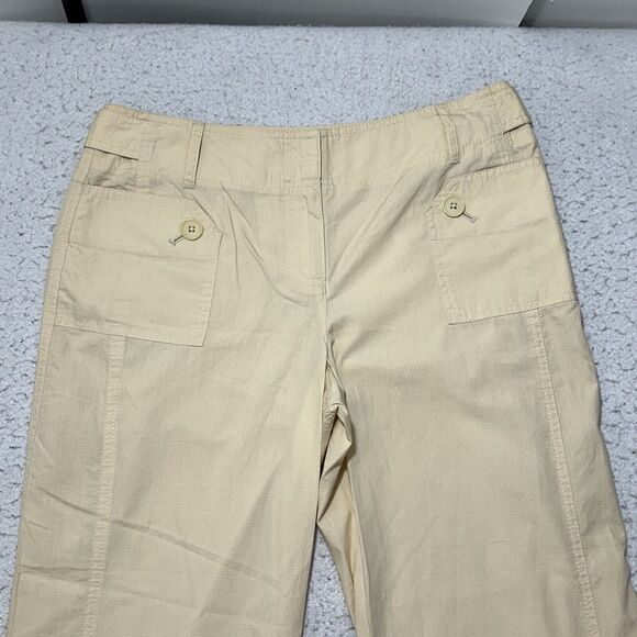 Ann Taylor LOFT Women's 6 (30x25) Capri Flat Front Pants Lightweight Cream - Picture 2 of 12